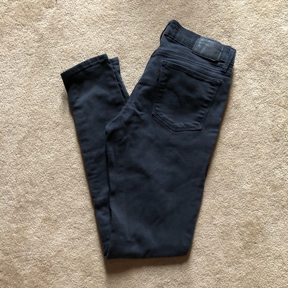 Levi Style 710 Super Skinny Black Jeans